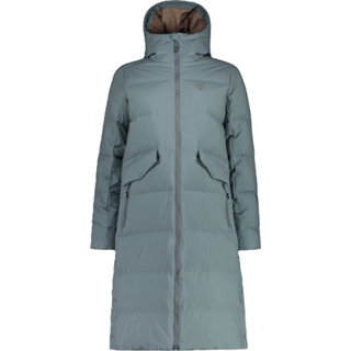 Maloja Zimowy Puchowy Płaszcz AnkogelM Urban ReDown Coat (2-warstwowy, bardzo ciepły, wiatroszczelny) 2025 szałwiowa zieleń Damski