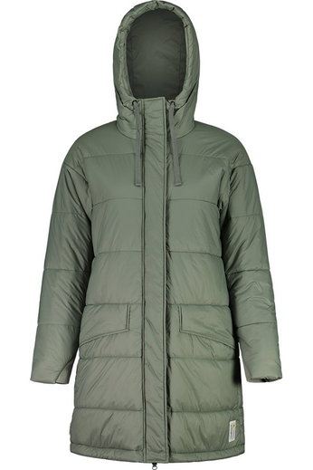 Maloja Wintermantel FossanM Urban Puffer Coat (PrimaLoft® BIO133, winddicht) grün Damen