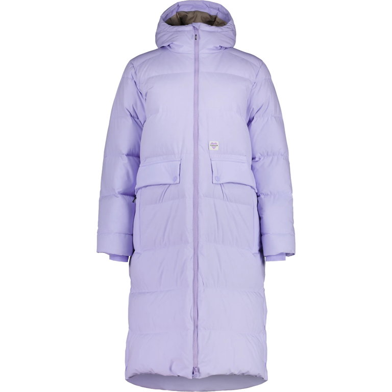 Maloja Zimowy Płaszcz OlomanaM Urban ReDown Coat (2-warstwowy, wiatroszczelny, bardzo ciepły) lawendowy Damski