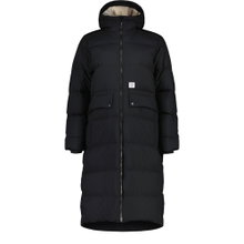 Maloja zimowy płaszcz OlomanaM Urban ReDown Coat (2-warstwowy, wiatroszczelny, bardzo ciepły) czarny damski