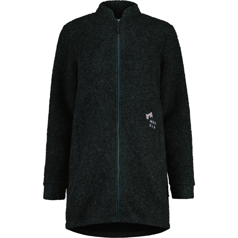 Maloja Płaszcz wełniany FajaM Mountain Coat (mieszanka wełny, ciepły) ciemnozielony Damski