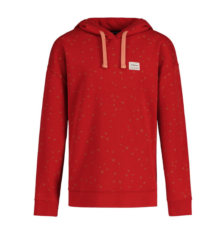 Maloja Kapuzenpullover ArsiaG. Organic Sweat Hoody (Bio-Baumwolle) rot Kinder