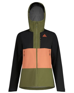 Maloja Softshelljacke OvaroM Alpine - wiatroszczelna, wodoodporna - czarna/khaki/pomarańczowa damska
