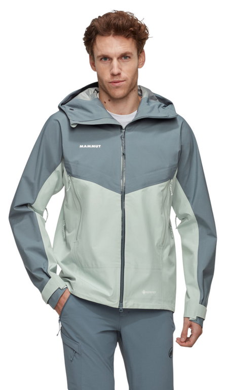 Mammut Ganzjahres-Wanderjacke Crater IV Hardshell Hooded (3-Lagen, wasserdicht, strapazierfähig) grau Herren