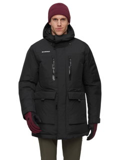 Mammut Winter Jacket Arctic Insulated Hooded Parka (2-Layer, warming thanks to down filling) black men's