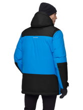 Mammut Winterjacke Arctic Insulated Hooded Parka (2-Lagen, wärmend dank Daunenfüllung) blau/schwarz Herren