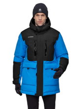 Mammut Winterjacke Arctic Insulated Hooded Parka (2-Lagen, wärmend dank Daunenfüllung) blau/schwarz Herren