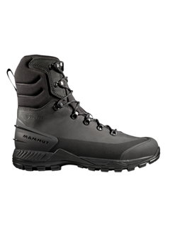Mammut Winter-Wanderschuhe Blackfin Leather High GTX (Spaltleder, optimal für Eis/Schnee, wasserdicht) schwarz/grau Herren