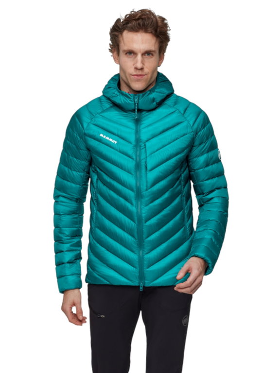 Mammut Winter-Daunenjacke Broad Peak Insulated Hooded (wärmend dank Daunenfüllung) tealblau Herren