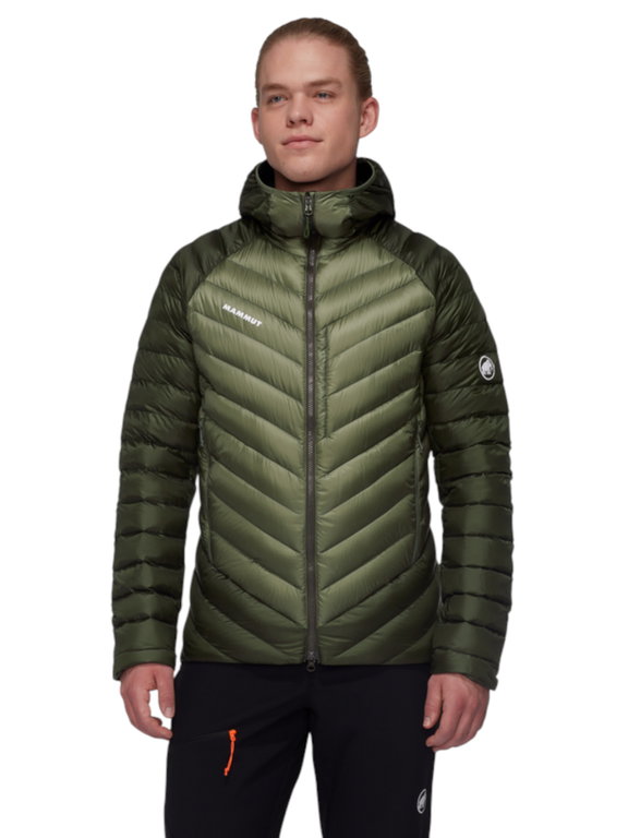 Mammut Winter-Daunenjacke Broad Peak Insulated Hooded (wärmend dank Daunenfüllung) 2025 grün Herren