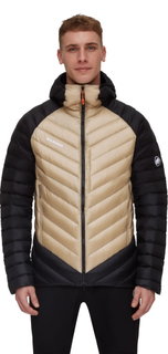 Mammut Zimowa Kurtka Puchowa Broad Peak Insulated Hooded (Kaptur, ogrzewająca dzięki wypełnieniu puchowym) beżowo-brązowa/czarna Męska