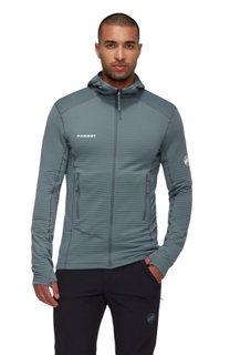 Mammut Taiss Light ML Hooded Fleece Jacket (Midlayer, 4-Way Stretch) grey Men's