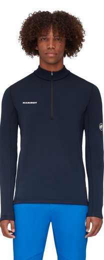 Mammut Fleecepullover Aenergy Half Zip Pull (Midlayer, Polartec Power Grid Fleece) nachtblau Herren