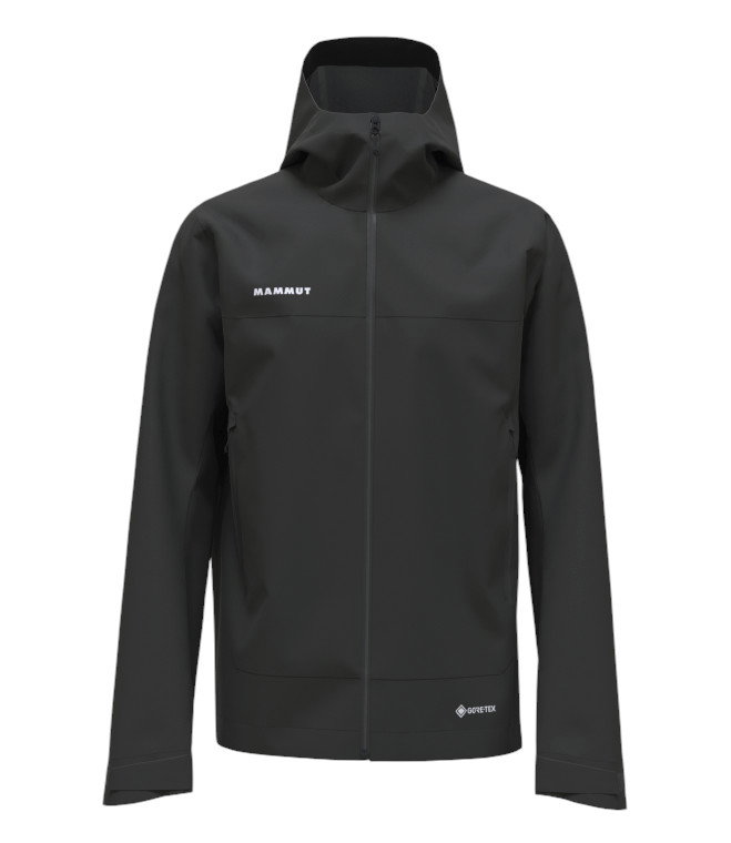 Mammut Hardshell-Wanderjacke Crater Light HS Hooded (wasserdicht, atmungsaktiv) schwarz Herren