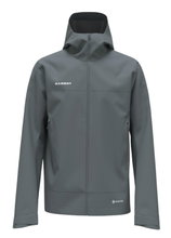 Mammut Hardshell Hiking Jacket Crater Light HS Hooded (waterproof, breathable) grey men's