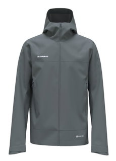 Mammut Hardshell-Wanderjacke Crater Light HS Hooded (wasserdicht, atmungsaktiv) grau Herren