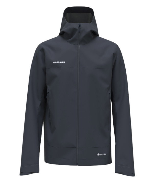 Mammut Hardshell-Wanderjacke Crater Light HS Hooded (wasserdicht, atmungsaktiv) marineblau Herren