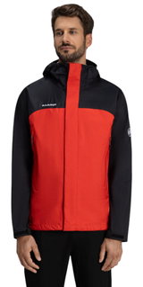 Mammut Hardshell Hiking Jacket Microlayer 2.0 HS Hooded (2.5-layer, breathable) black/red men's