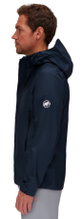 Kurtka trekkingowa Hardshell Mammut Microlayer 2.0 HS z kapturem (2.5-warstwowa, oddychająca) granatowa męska