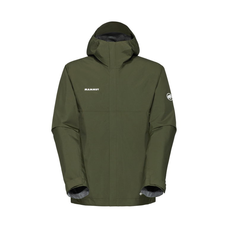 Mammut Hardshell-Wanderjacke Treeline Light HS Hooded (leicht, wasserdicht) dunkelgrün Herren