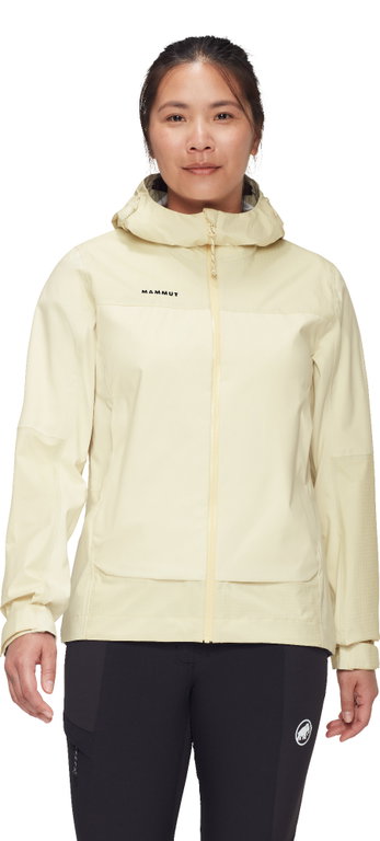 Mammut Hardshell-Wanderjacke Ducan Guide HS Hooded (leicht, wasserdicht, 3-Lagen-Laminat) beige/hellgelb Damen