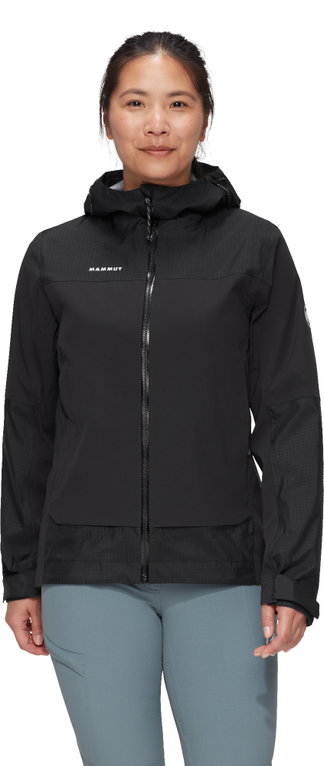 Mammut Hardshell-Wanderjacke Ducan Guide HS Hooded (leicht, wasserdicht, 3-Lagen-Laminat) schwarz Damen