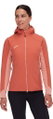 Mammut Isolationsjacke Rime Light IN Flex Hooded (leicht, windabweisend, atmungsaktiv) ziegelsteinrot Damen