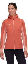 Mammut Isolationsjacke Rime Light IN Flex Hooded (leicht, windabweisend, atmungsaktiv) ziegelsteinrot Damen