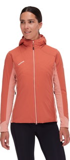 Mammut Isolationsjacke Rime Light IN Flex Hooded (leicht, windabweisend, atmungsaktiv) ziegelsteinrot Damen