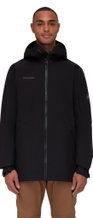 Mammut Regenjacke Seon Pac Hardshell mit Kapuze 2024 (wasser- und winddicht) schwarz Herren