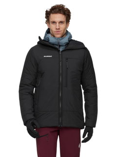 Mammut Isolations-Winterjacke Rime Pro Belay Insulated Hooded (Bergsteigen, warm) schwarz Herren