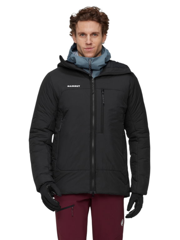 Mammut Isolations-Winterjacke Rime Pro Belay Insulated Hooded (Bergsteigen, warm) schwarz Herren