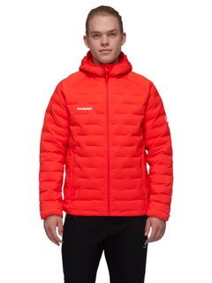 Mammut Insulated Winter Jacket Sander Insulated Hooded (warm thanks to synthetic fibre filling) red men's
