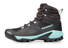 Mammut Wanderschuhe Sapuen High GTX (Veloursleder, wasserdicht) schwarz/frostyblau Damen