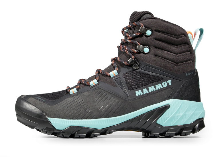 Mammut Wanderschuhe Sapuen High GTX (Veloursleder, wasserdicht) schwarz/frostyblau Damen
