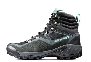 Mammut Wanderschuhe Sapuen High GTX (Veloursleder, wasserdicht) steelgrau/mint Damen