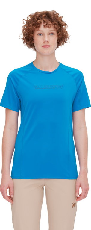 Mammut Wander-Shirt Selun FL Logo (elastisch, schnelltrocknend) hellblau Damen