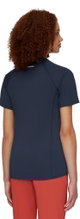 Mammut Wander-Shirt Selun FL Logo (elastisch, schnelltrocknend) marineblau Damen