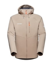 Mammoth All-Season Softshell Jacket Ultimate Comfort SO Hooded (windproof) beige-brown Men