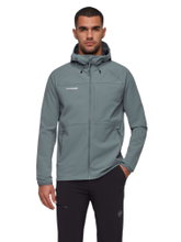 Mammut Softshell-Wanderjacke Ultimate Comfort SO Hooded (4‑Wege-Stretch, winddicht) grau Herren