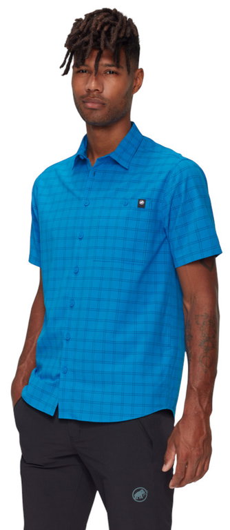 Mammut Lenni Short Sleeve Hiking Shirt 2025 (with Chest Pocket) blue Men's