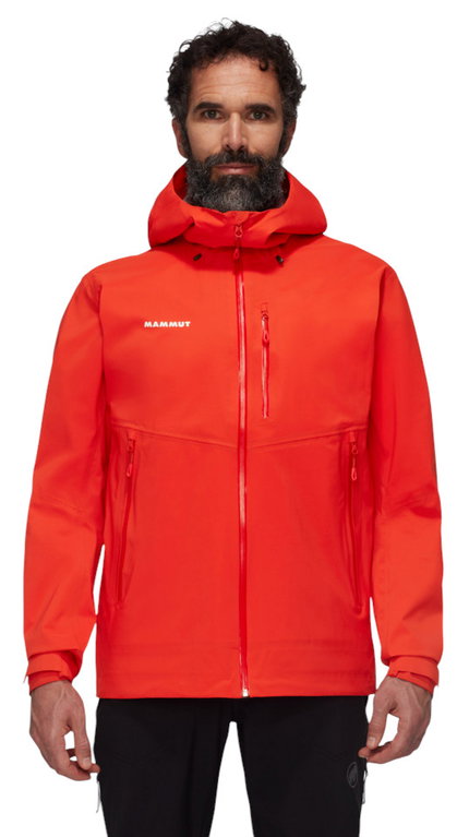 Mammut Wanderjacke Alto Guide Hardshell Hooded (atmungsaktiv, wasserdicht, PFC-frei) rot Herren