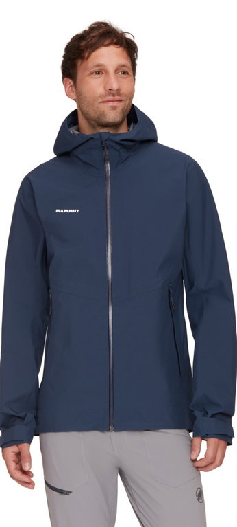 Mammut Wanderjacke Alto Light Hardshell Hooded (leicht, wasserdicht, PFC-frei) marineblau Herren