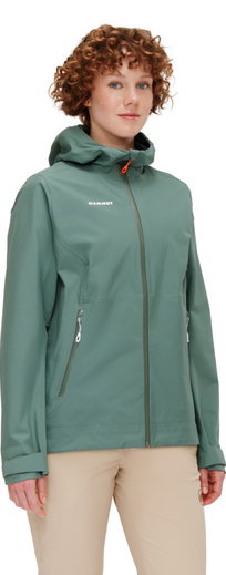 Mammut Wanderjacke Alto Light Hardshell Hooded (leicht, wasserdicht, PFC-frei) jadegrün Damen