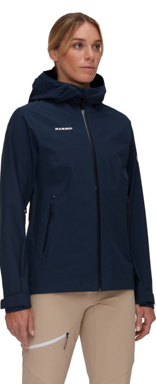 Mammut Wanderjacke Alto Light Hardshell Hooded (leicht, wasserdicht, PFC-frei) marineblau Damen