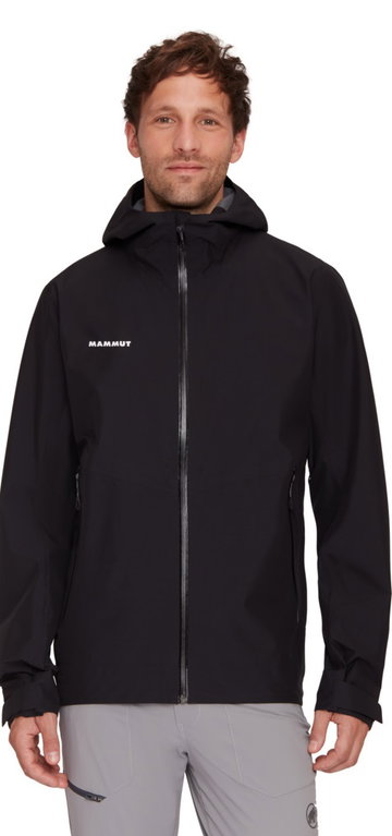 Mammut Wanderjacke Alto Light Hardshell Hooded (leicht, wasserdicht, PFC-frei) schwarz Herren