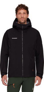 Mammut Ganzjahres-Wanderjacke Crater IV Hardshell Hooded (3-Lagen, wasserdicht, strapazierfähig) schwarz Herren