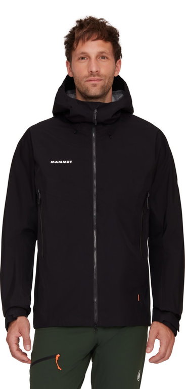 Mammut Ganzjahres-Wanderjacke Crater IV Hardshell Hooded (3-Lagen, wasserdicht, strapazierfähig) schwarz Herren