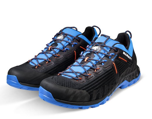 Mammut Wanderschuhe Alnasca Knit III Low GTX (Zustieg, atmungsaktiv, wasserdicht) schwarz/blau Herren