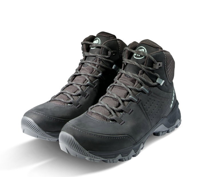 Mammut Wanderschuhe Nova Mid IV GTX (All-Terrain, Nubukleder, wasserdicht) dunkelgrau/jadegrün Damen